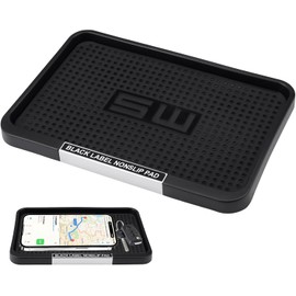 Quhoxdye 1pcs Car Dashboard Anti-Slip MatUniversal Sticky Dash Pad Washable Reusable Car Non-Slip Mats for Phone Keys Sunglasses Electronic Devices, Black (Black)