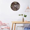 11.81in Luminous Wall Clock Wooden Round Decorative Clocks for Kitchen