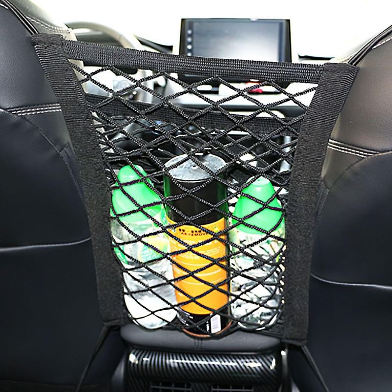 1 Piece Of Car-Mounted Partition, Car Storage Net Bag, Elastic