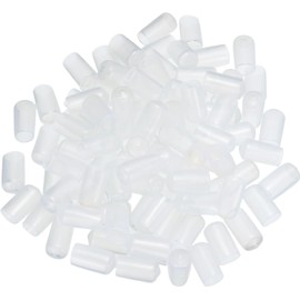 TA-VIGOR 50Pcs Rubber End Caps, 8mm ID Round Flexible Screw End Caps Thread Protectors, Clear Vinyl Bolt Covers Rubber Covers for Screws, Tubes, Cables, Wires, etc
