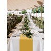 Teruntrue 8 Pack Gold Satin Table Runner, 12 x 72