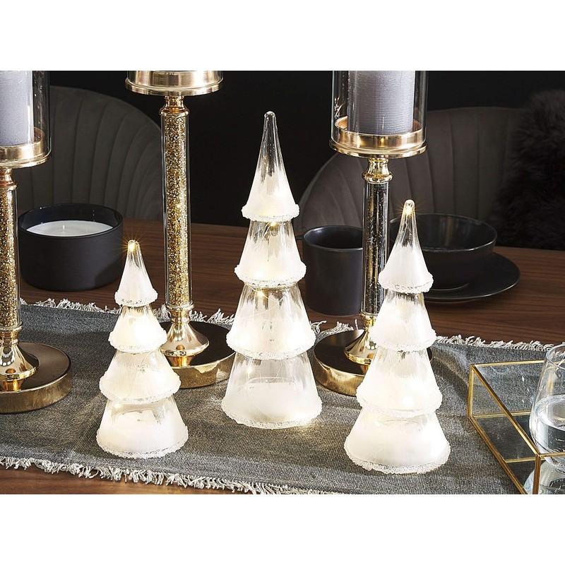 Kierinki Decorative Christmas Tree with LED Lighting Set of 3