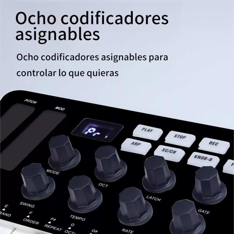 M-Vave Controlador De Teclado Midi M-vave Smk-25 Portátil Color Negro