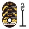 HERCULES Fly Fishing Tippet 3 Pack with Fly Tippet Holder,