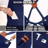 ZOMAO Chef Apron for Women Men with Large Pockets, Cotton