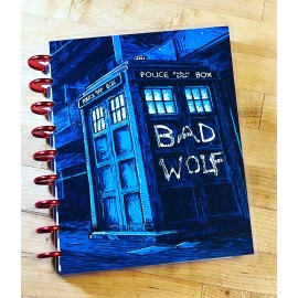 Handmade Dr Who Tardis Bad Wolf Inspired Cover Set for use with Classic Happy Planner-