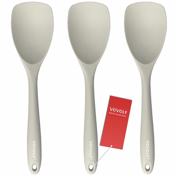 Upgrade Silicone Spatula Spoon Set,VOVOLY Heat Resistant Rubber Spoonula, Seamless