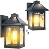 Kuniwa 2 Pack Solar Wall Lantern Lights Outdoor Dusk to
