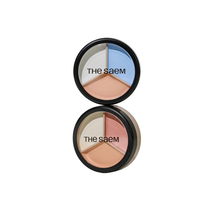 THE SAEM Cover Perfection Triple Pot Concealer 4.5g*3colors, Color:07 Pink
