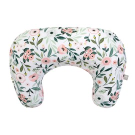 Boppy New Nursing Pillow – Pink Garden Flowers – Larger, More Supportive Pillow for Breastfeeding & Bottle Feeding – Firmer Fill, Higher Lift, Larger Area Than Original Nursing Pillow