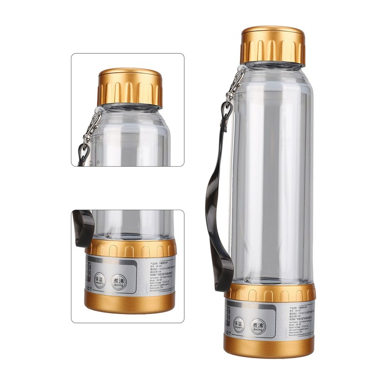 Car Electric Kettle 12V 24V Transparent Car Water Kettle 280ml