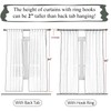 Ftinala White Sheer Curtains 108 Inches Long Extra, Thin Linen