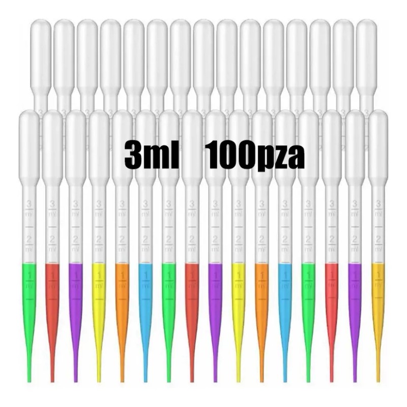Nicolasa Pipetas Gotero Plásticas Transferencia Desechable 3ml 100pza