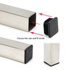1.5 Inch (38 mm) Square Plastic Plugs Tubing End Caps