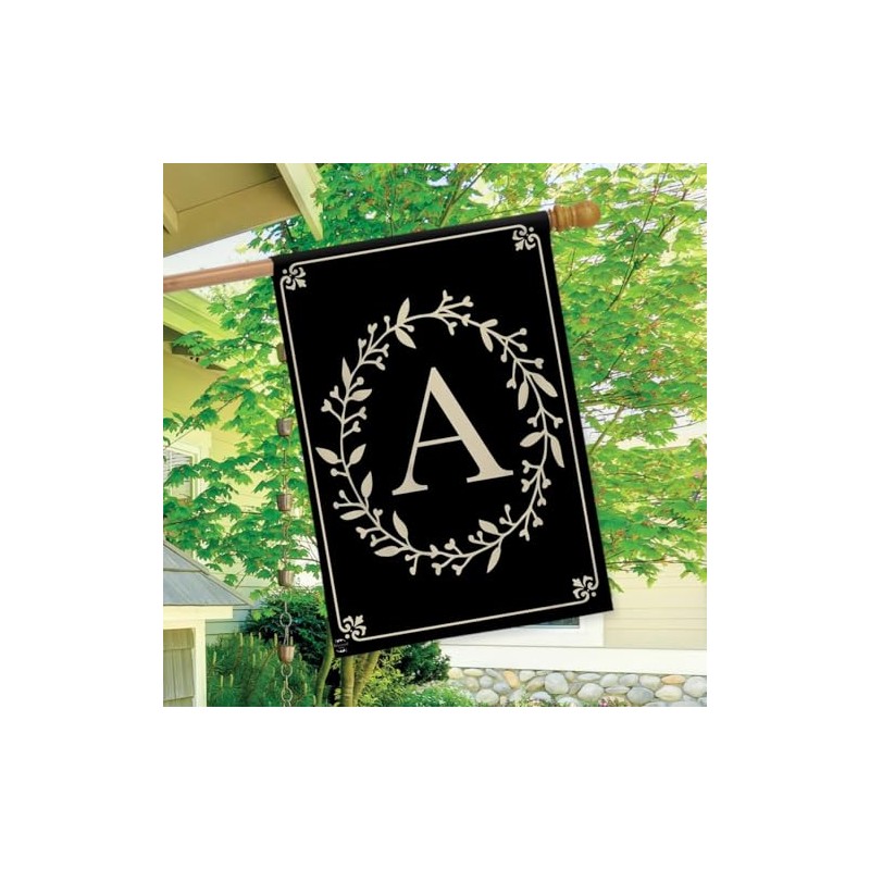 Briarwood Lane Classic Monogram Letter J Double-Sided House Flag