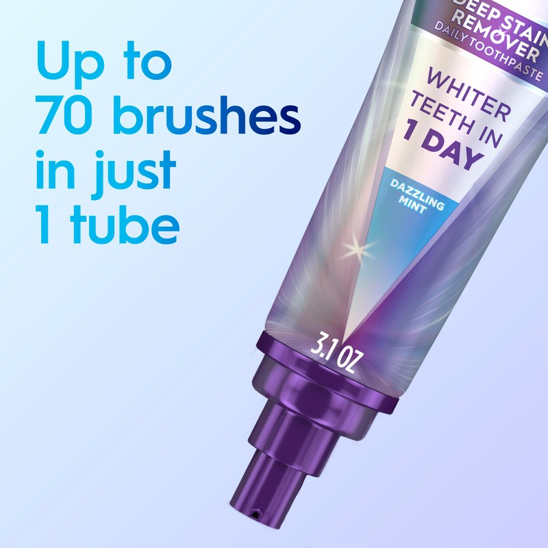Crest 3DWhite Brilliance Deep Stain Remover Dazzling Mint Toothpaste -