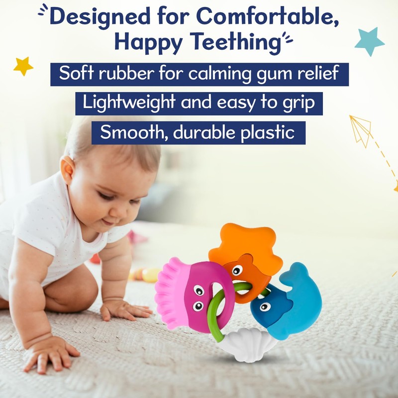 Chicco Baby Senses Sea Creatures Teether rattles (Multicolour, Any gender)