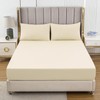 Soifox Super King Fitted Sheet Cream - Bed Sheets with
