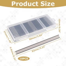 10 Stück Elektrohobel holz,Hobelmesser,Hobelmesser 82mm,Elektrohobel,Grundhobel,für Holzbearbeitungsmaschinen,(82 x 5.5 x 1.1 mm）