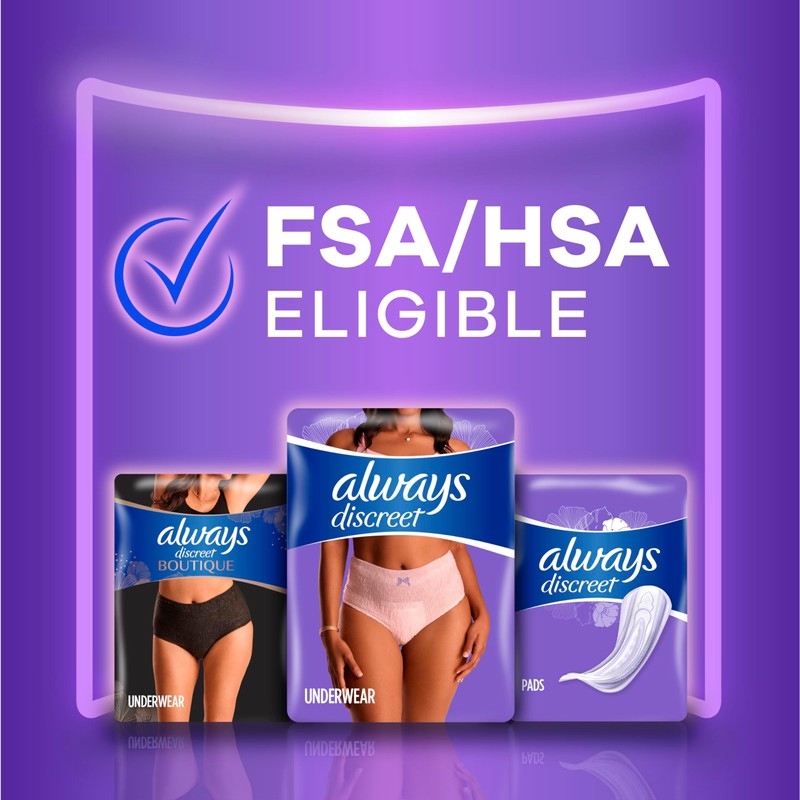 Always Discreet Adult Incontinence Underwear for Women and Postpartum Underwear,