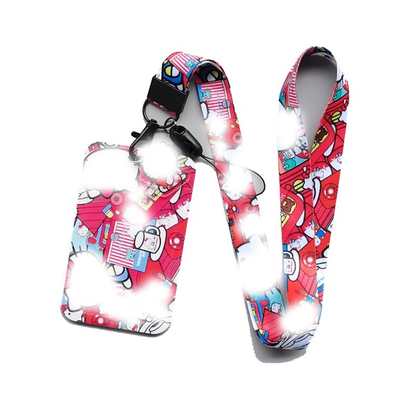 Krilucly Cartoon Lanyard with Card Holder, Lanyard with Card Holders,