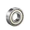 sourcing map Deep Groove Ball Bearing 6002Z Single Shield Chrome