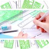 Glarks 16 Pieces Measuring Templates Building Formwork Stencils Geometric Drawing