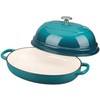 EDGING CASTING Enameled Oval Cast Iron Dutch Oven Pot with