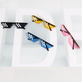 Trendy Pixel Coding Mosaic Sunglasses Vintage Pink GD15098 100ea