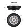 XtraGlow Dual Revolution 2" Round 9LEDs Amber Clearance Side Marker
