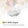 sourcing map 4 Pack Phone Jack Splitter, RJ11 6P4C Telephone
