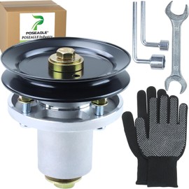 607418 Spindle Assembly with 604664 Pulley Replaces Hustler 601804 Spindle Assembly, Hustler Fastrak 54 Spindle, Hustler 54 inch Spindle for Hustler Raptor Flip-Up 54", Raptor SD 54" Decks