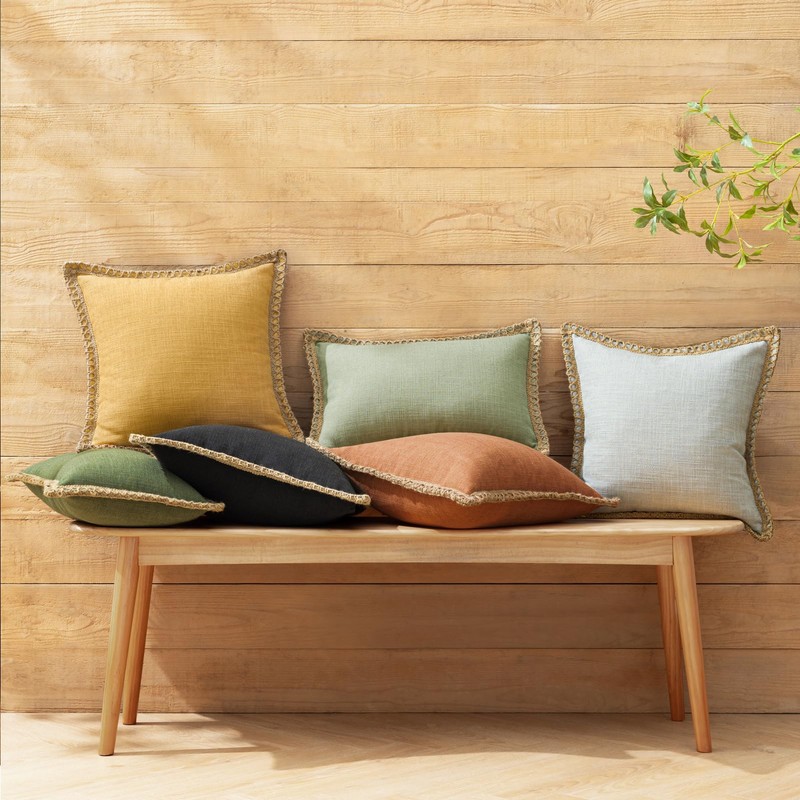 Phantoscope Pack of 2 Farmhouse Decorative Throw Pillow Covers Burlap