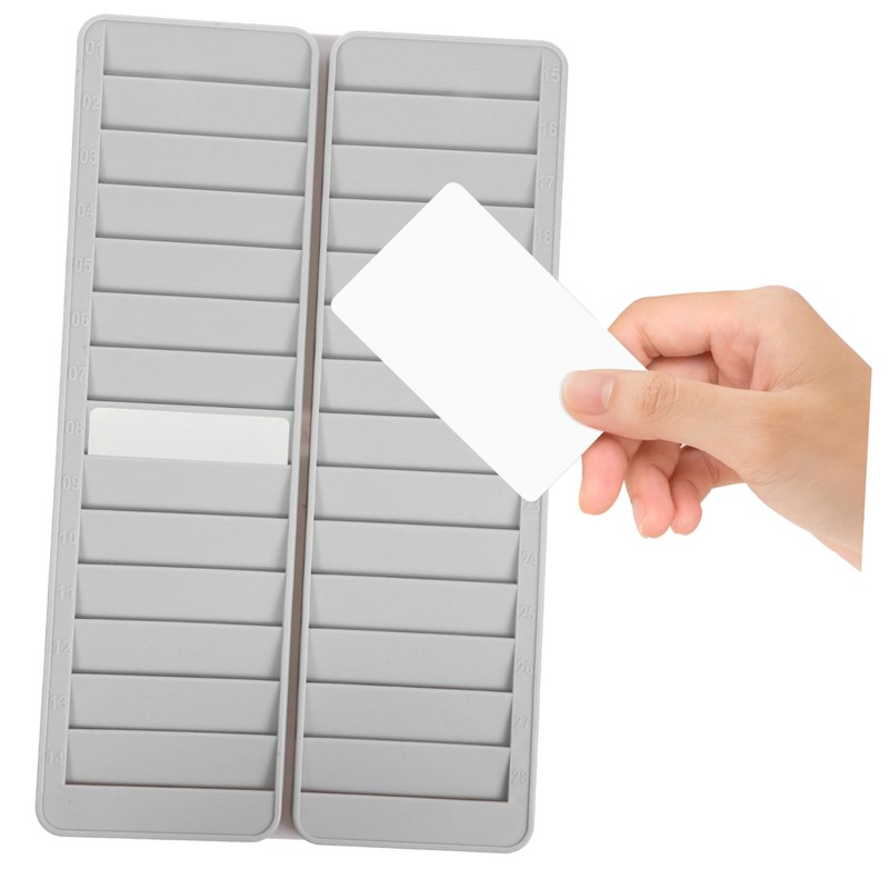SHINEOFI Rack 28 Pocket Slots Wall Mounted Holder Employee Attendance
