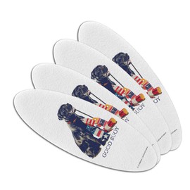 Good Buoy Boy Dog Fishing Fish Double-Sided Oval Nail File Emery Board Set 4 Pack