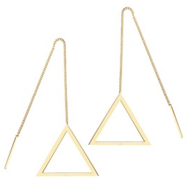 MENDOZZA Women's Earrings, Stainless Steel, Circle / Square / Triangle, Silver / Gold / Rose Gold, Stainless Steel