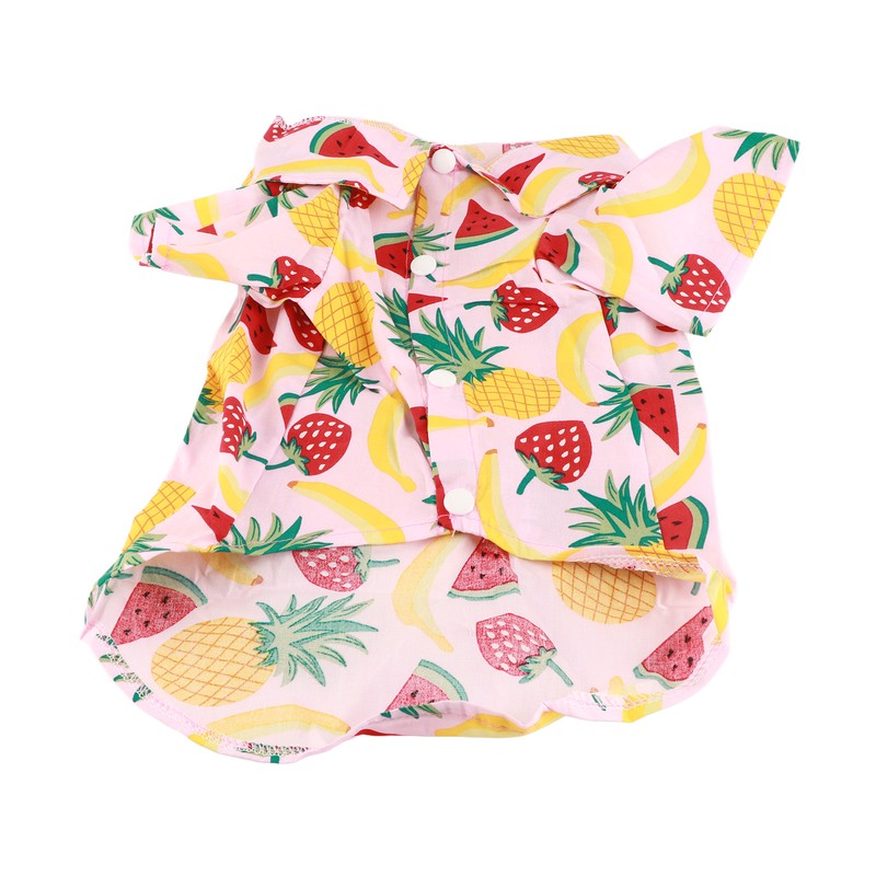 Dog Fruit Print Shirt Breathable Cool Fashionable Cute Pet Clothes