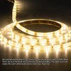 JUNWEN 50ft Warm White Led Strip Lights, 12V Waterproof Flexible