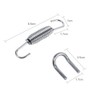 Qiilu 2x Motorcycle Exhaust System Fully Rotating Mounting Springs Stainless