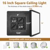 2PK 16 Inch Square LED Flush Mount Ceiling Light, 40W,