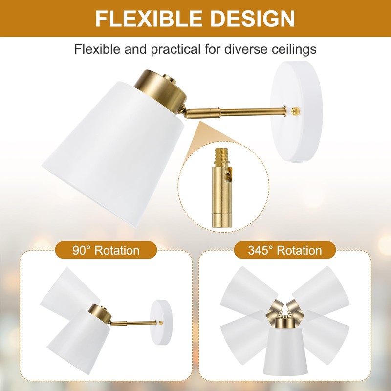 sourcing map Sloped Ceiling Adapter, 90/345 Degree 61x19mm M10 Fine