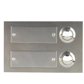 Unitec 47198 Flush-Mounted Door Bell Push Button 2-Channel Stainless Steel