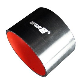 Upgr8 Universal 4-Ply High Performance Straight Coupler Silicone Hose 76mm Length (4.0"(102MM), Black)