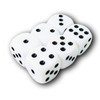 [DRAL] Dice (25mm/Set of 6) Dice 6-Sided (White)