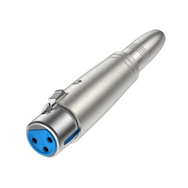 CableCreation XLR 3 Pin Female to 1/4" 6.35mm Female Socket Audio Adapter, Silver