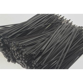 The One Stop Sat Shop Nylon Cable Ties 24cm 240mm x 4.6mm Black Long Strong Zip Tie 200 Pack