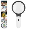 Reading Handheld Magnifying Glass Battery Powered 4LED 4X 30X Lens