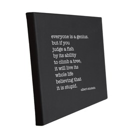Everyone is Genius But If You Judge Fish by It's Ability Clibe Tree Canvas 11 in x 14 in