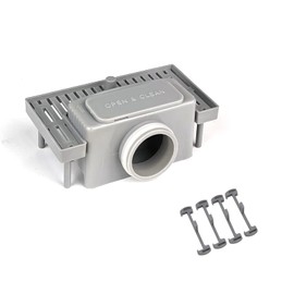 SaniteModar Shower Drain Siphon with Odour Stop, Hair Strainer, 4 Plastic Buckles