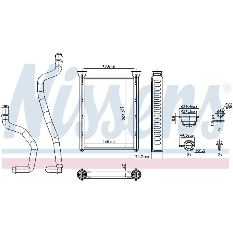 NISSENS Heat Exchanger Interior Heating 707290 for JUKE (F15) for